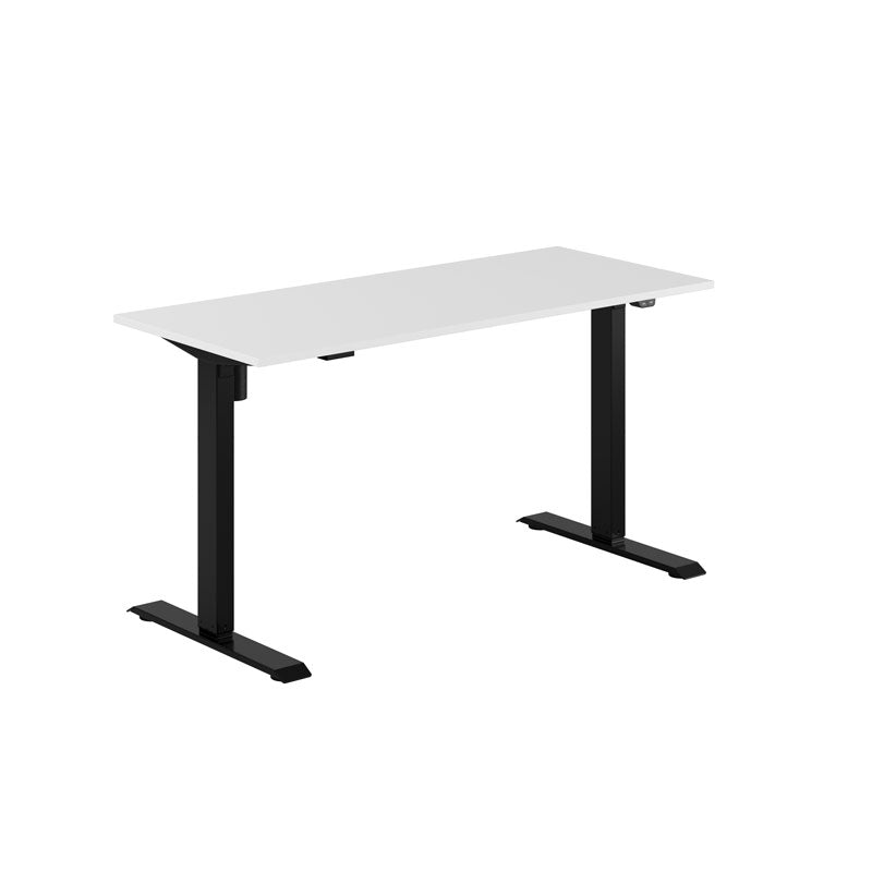 Produktbillede af EASY Hæve/Sænkebord m/1 motor 140x60cm Hvid-sort på tilbud