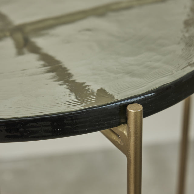 Produktbillede af LENE BJERRE MARLA SIDE BORD RØG/L. GULD 50 i premium kvalitet