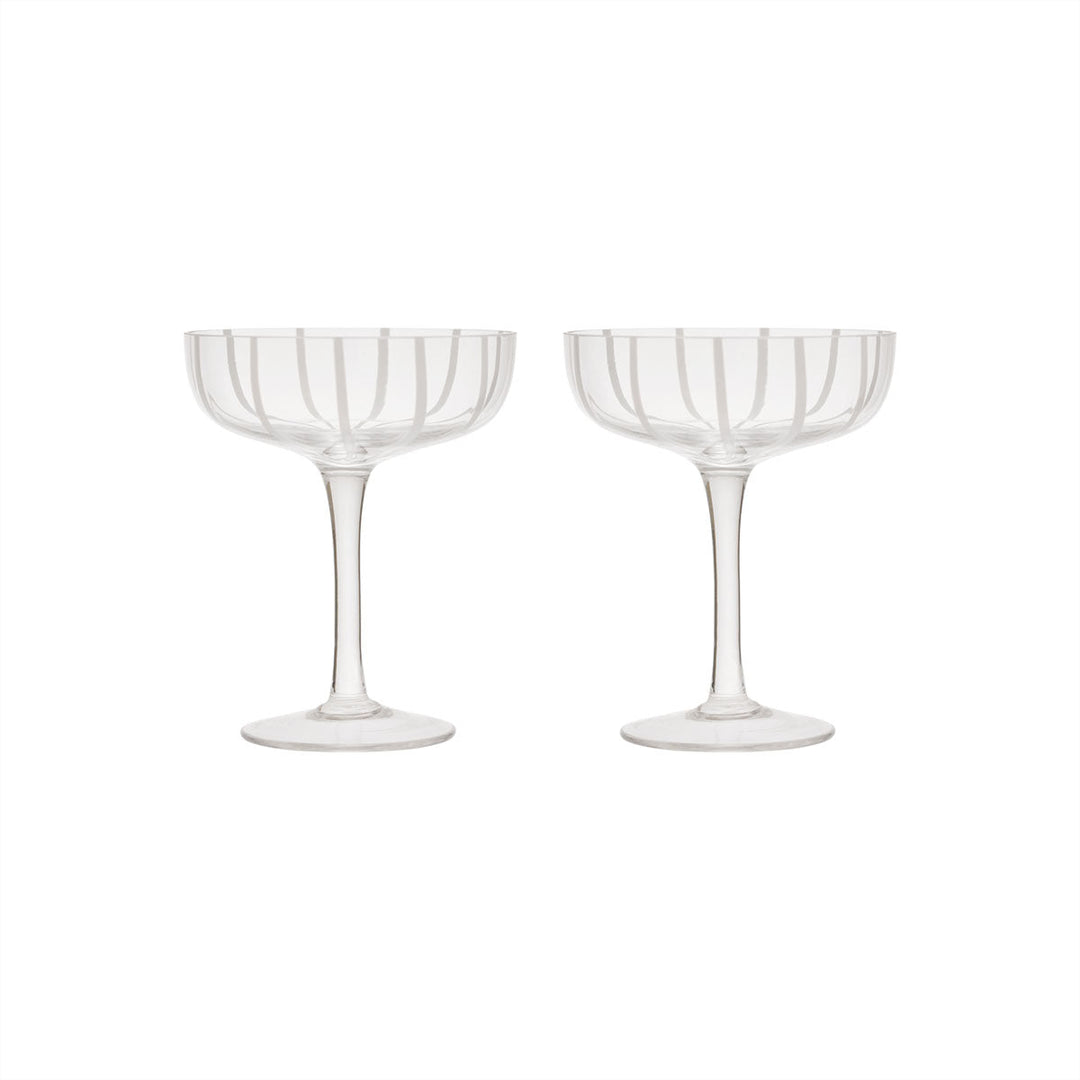 OYOY LIVING Mizu Coupeglas 2 stk Klar Glas