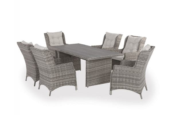 Siesta Lys Grå Havemøbelsæt m/6 loungestole - 94x210 cm ❤ Stort online udvalg i Gozomo.dk ❤ Billig fragt og hurtig levering 2 - 5 hverdage ❤ Varenummer: HML-DK1846 / Ean: '5709386482534 på lager - Udsalg på SIESTA SERIEN Spar op til 62% - Over 324 kendte brands på udsalg