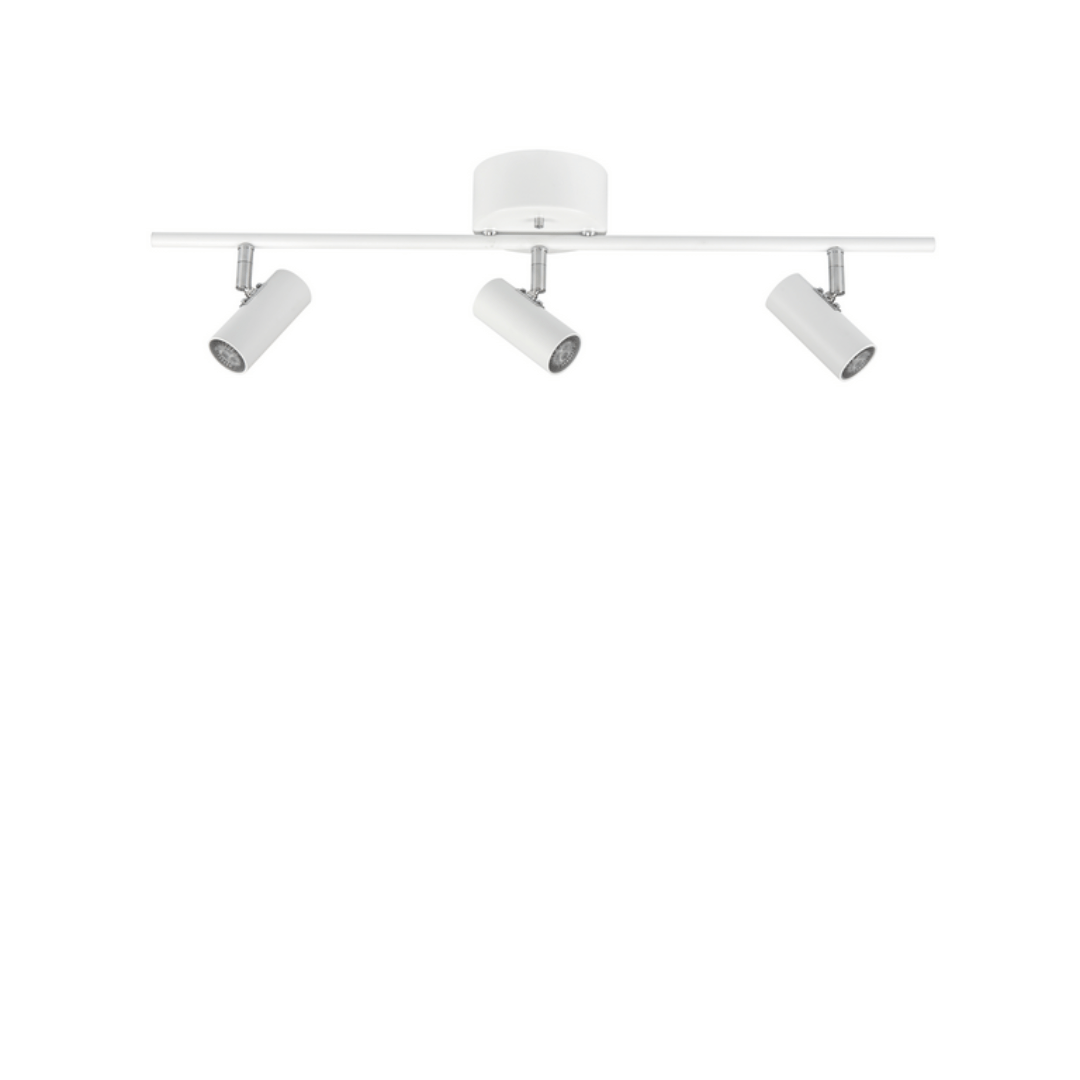 Produktbillede af Cato Skinne m/ 3 Spotlights Mat Hvid Belid i premium kvalitet
