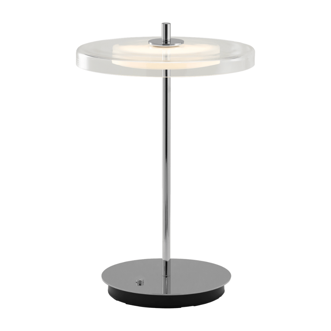 Produktbillede af Asteria Move Glass Bordlampe Transperant/ Stål Umage i premium kvalitet