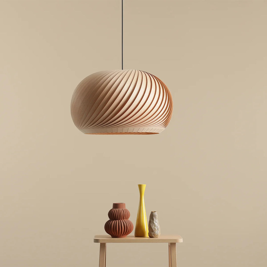 Produktbillede af Nightfall Pendel i bøgetræ diameter 45 cm. på tilbud i høj kvalitet