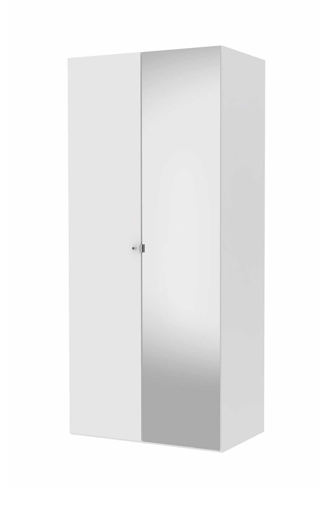 Produktbillede af TVILUM Save garderobeskab hvid træ m. spejllåge 100 cm i premium kvalitet