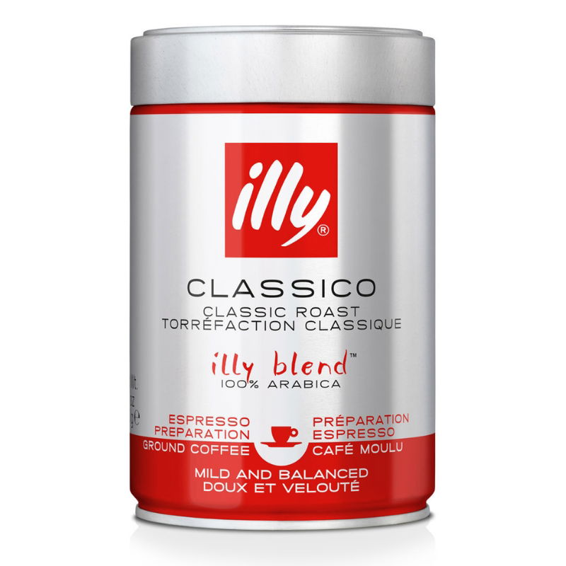 Produktbillede af Illy Classic Roast Filter Malet Kaffe 250g på tilbud – premium kvalitet og detaljer