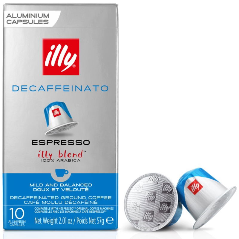 Produktbillede af Illy Nespresso Decaf Koffeinfri Kapsler 10 Stk. på tilbud – premium kvalitet og detaljer