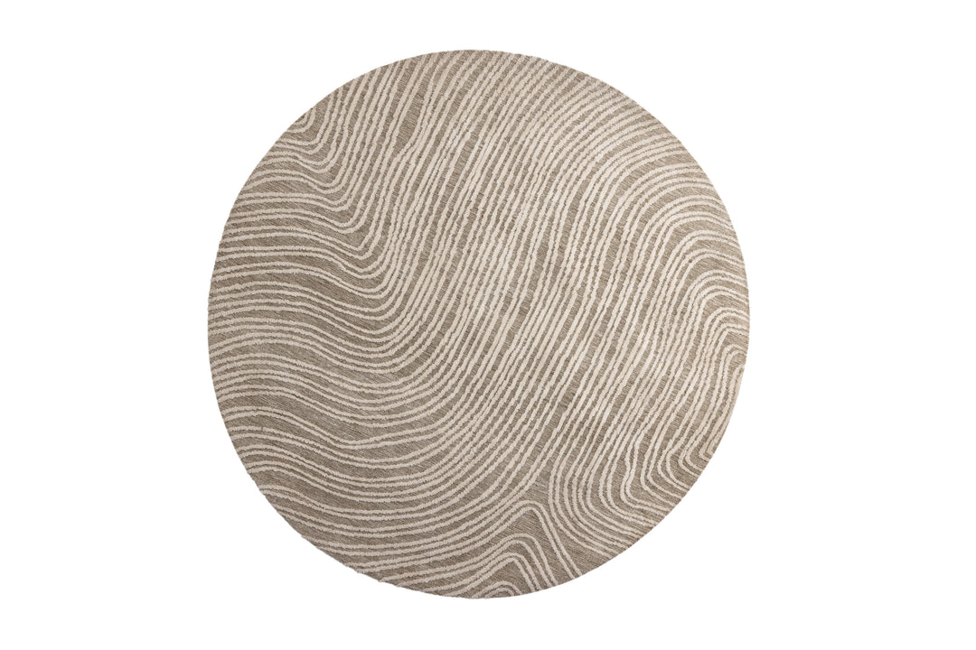 VENTURE DESIGN Melle Tæppe Melle Micropolyester 200*200- -Rund-Ivory Beige