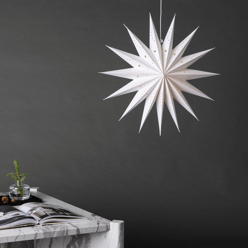 Produktbillede af Starry Stjerneformet loftlampe i hvidt pair to størrelser 60 cm. på tilbud i høj kvalitet