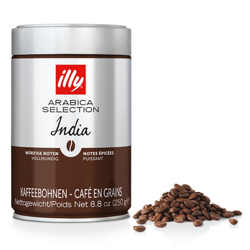 Produktbillede af Illy India Kaffebønner 250g på tilbud – premium kvalitet og detaljer