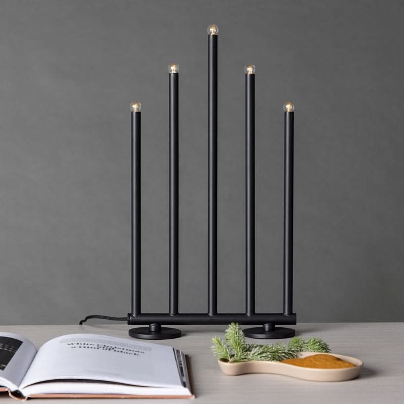 Smokey-bordlampe i sort metal på udsalg! 5 dæmpbare LED-lys. Billig fragt & hurtig levering. Spar op til 56%. Køb nu!