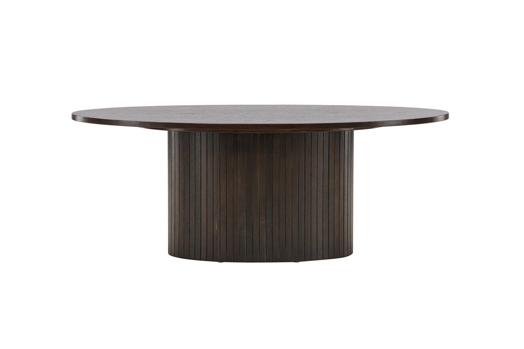 VENTURE DESIGN Bianca sofabord oval mokka finér 120x55