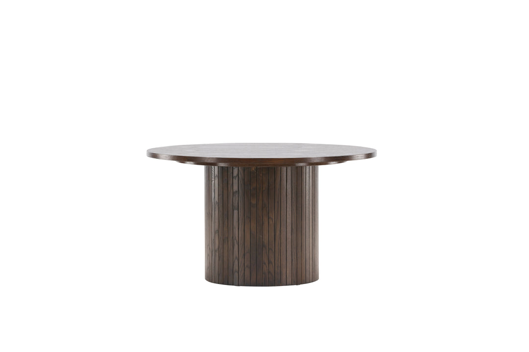 VENTURE DESIGN Bianca sofabord rund mokka finér Ø80
