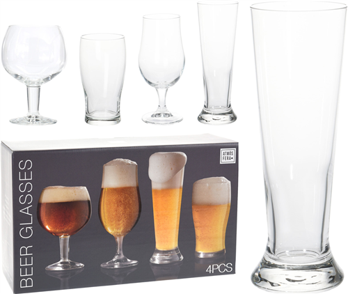 Produktbillede af Ølsmagningssæt Sæt a 4 Gaveæske på tilbud i premium kvalitet