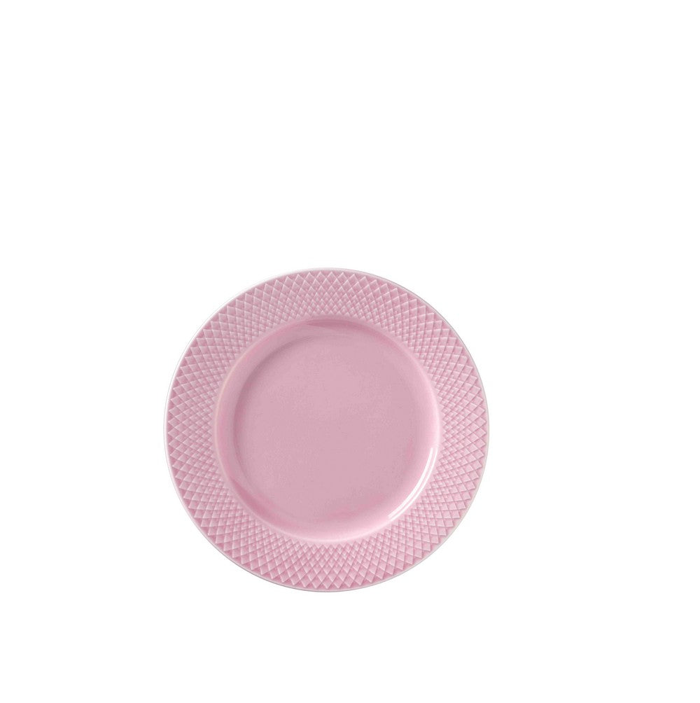 Produktbillede af Lyngby Porcelæn Rhombe Frokosttallerken 21 cm rosa i premium kvalitet