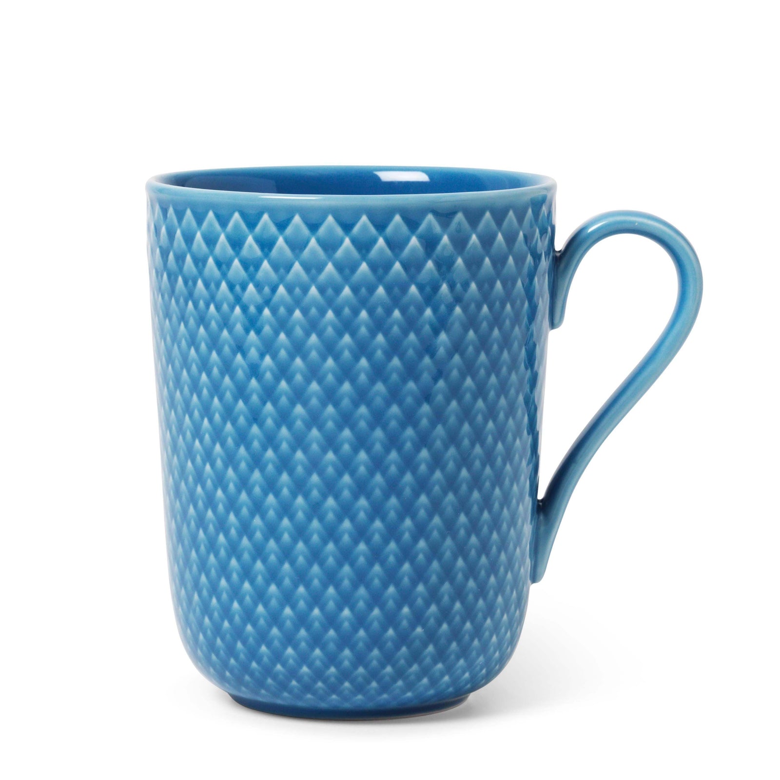 Produktbillede af Lyngby Porcelæn Rhombe Color Krus med hank 33 cl blå i premium kvalitet