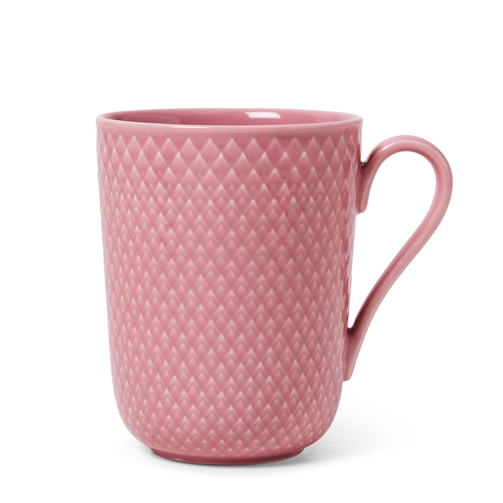 Produktbillede af Lyngby Porcelæn Rhombe Color Krus med hank 33 cl rosa i premium kvalitet