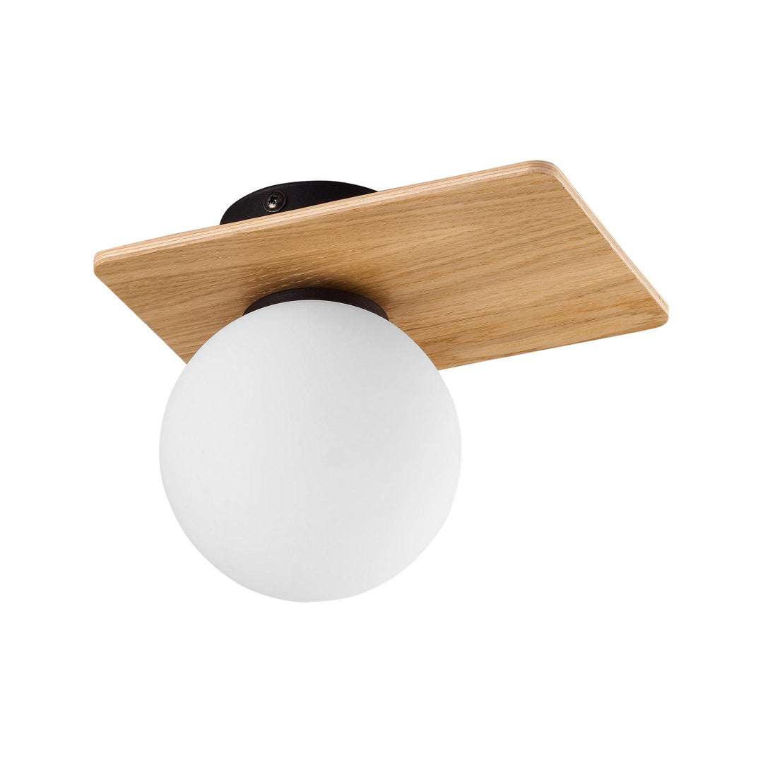 TK Bianca loftlampe hvid glas og natur træ