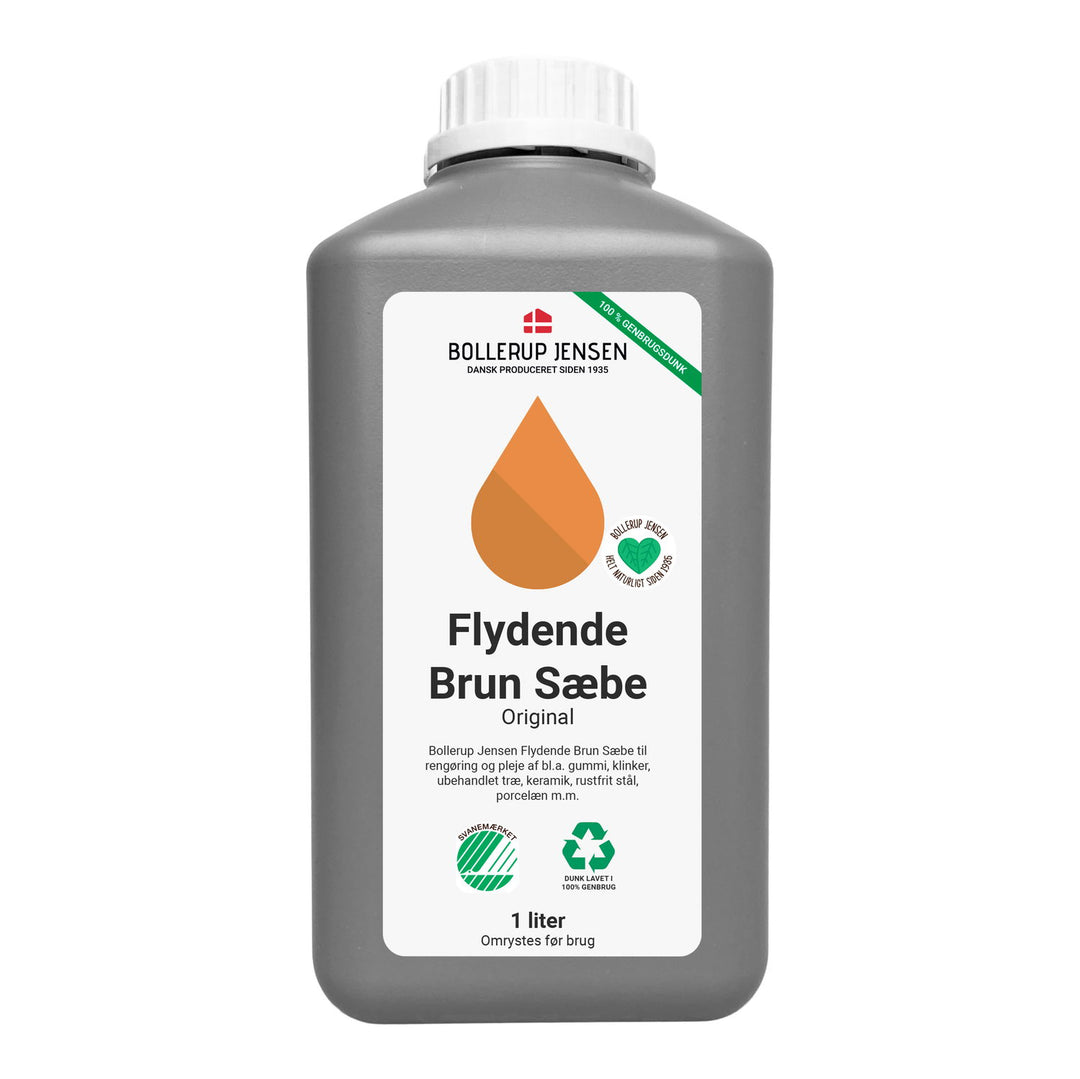 Produktbillede af Flydende Brun Sæbe 1 liter på tilbud i høj kvalitet
