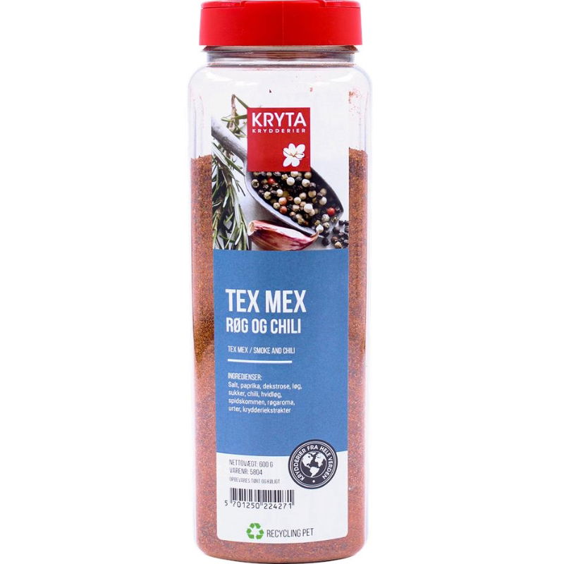 Produktbillede af Tex-mex Krydderi Med Røg & Chili 600 g på tilbud i premium kvalitet