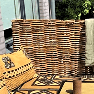 Produktbillede af Shadow Læhegn i rattan flet 40 x 90 cm på tilbud i høj kvalitet