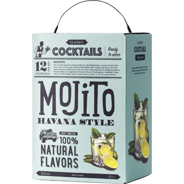 Classic Cocktails Mojito Cockail (Bib) 150 Cl. ✔ Kæmpe udvalg i  Classic Cocktails ✔ Billig fragt og hurtig levering 2 - 5 hverdage - Varenummer: BAR-682400 / Ean: '7048352043163 på lager - Udsalg på Drikkevarer | Vand og mixere | RTD & Ready To Drink Spar op til 61% - Over 785 kendte brands på udsalg