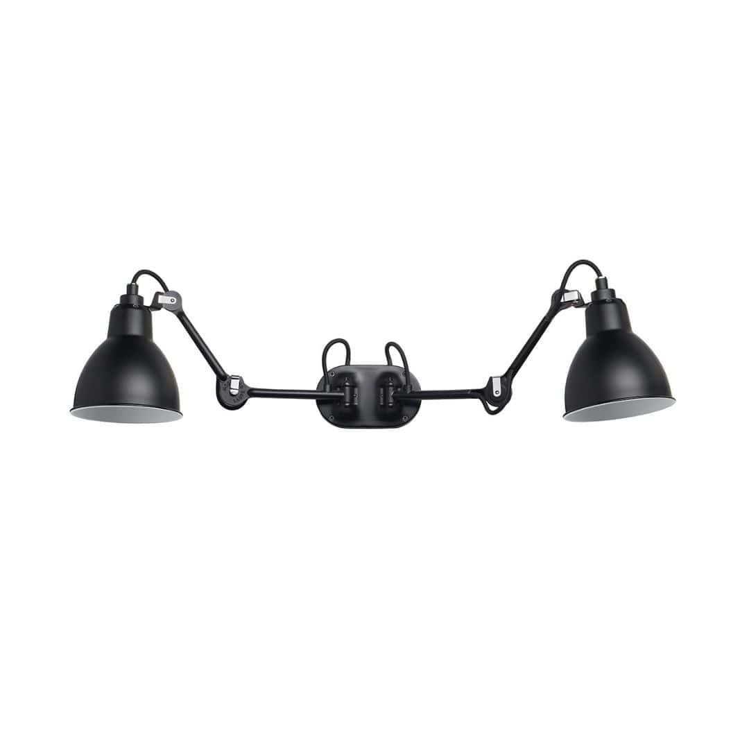 Produktbillede af 204 Double Væglampe Sort Lampe Gras i premium kvalitet