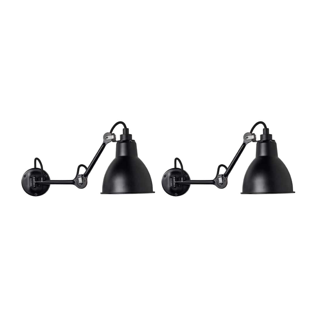 Produktbillede af 204 Væglampe Sort 2 pak Lampe Gras i premium kvalitet