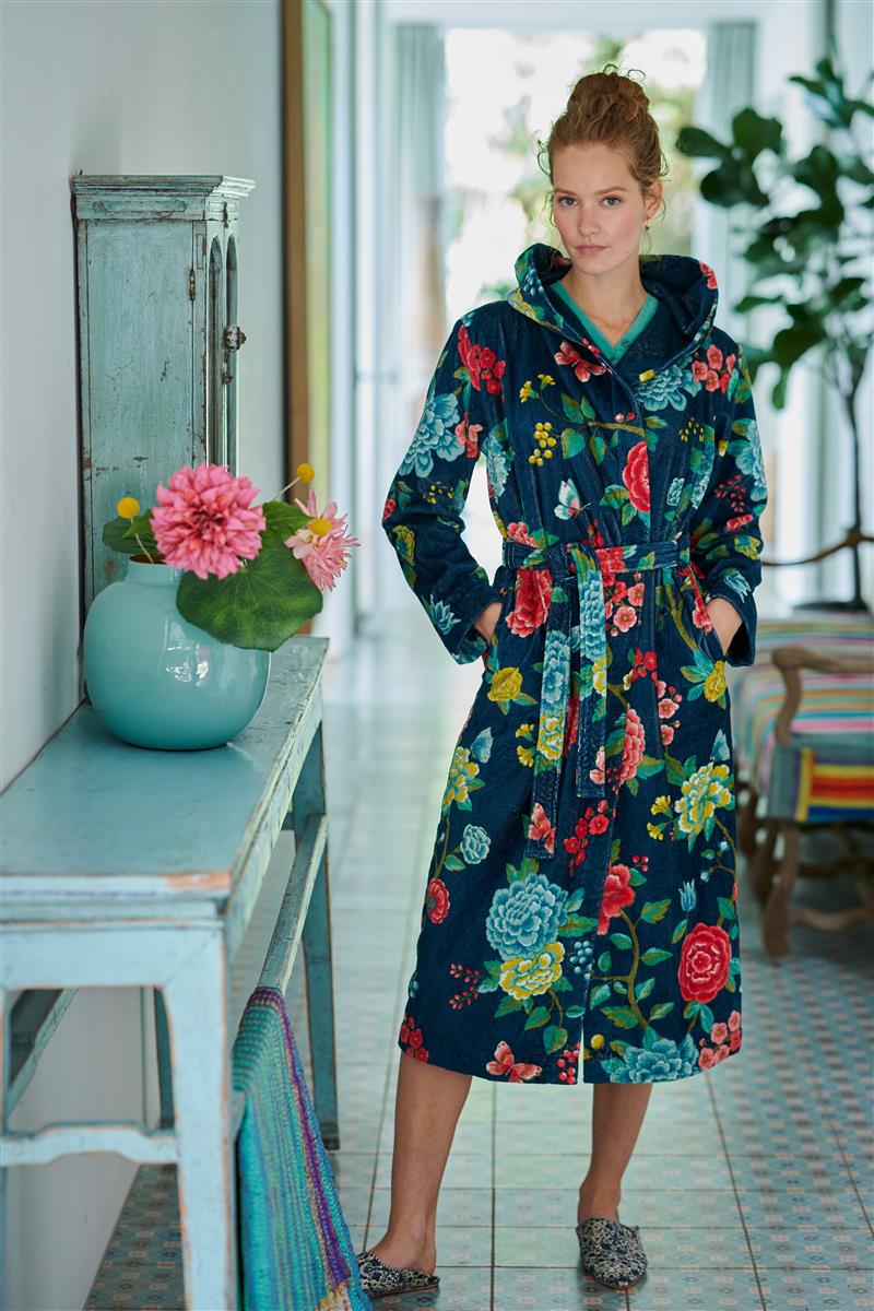 Produktbillede af Pip studio Good Evening Dark Blue morgenkåbe-XXL på tilbud i høj kvalitet