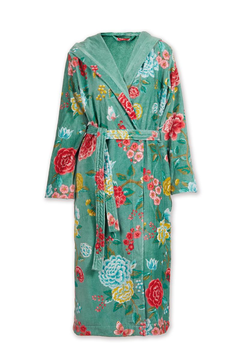 Produktbillede af Pip studio Good Evening Green Morgenkåbe-XXL på tilbud i høj kvalitet