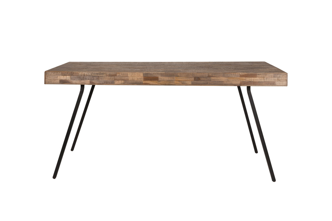 WHITE LABEL LIVING Suri spisebord rektangulær natur teaktræ og metal 160X78