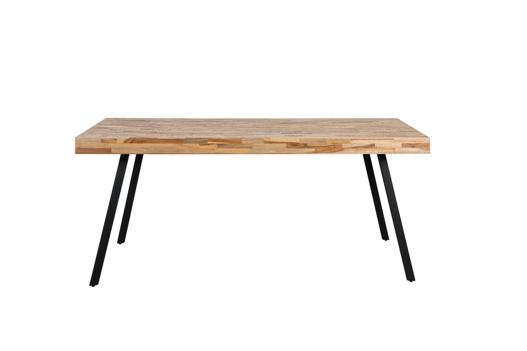 WHITE LABEL LIVING Suri spisebord rektangulær natur teaktræ og metal 180X90