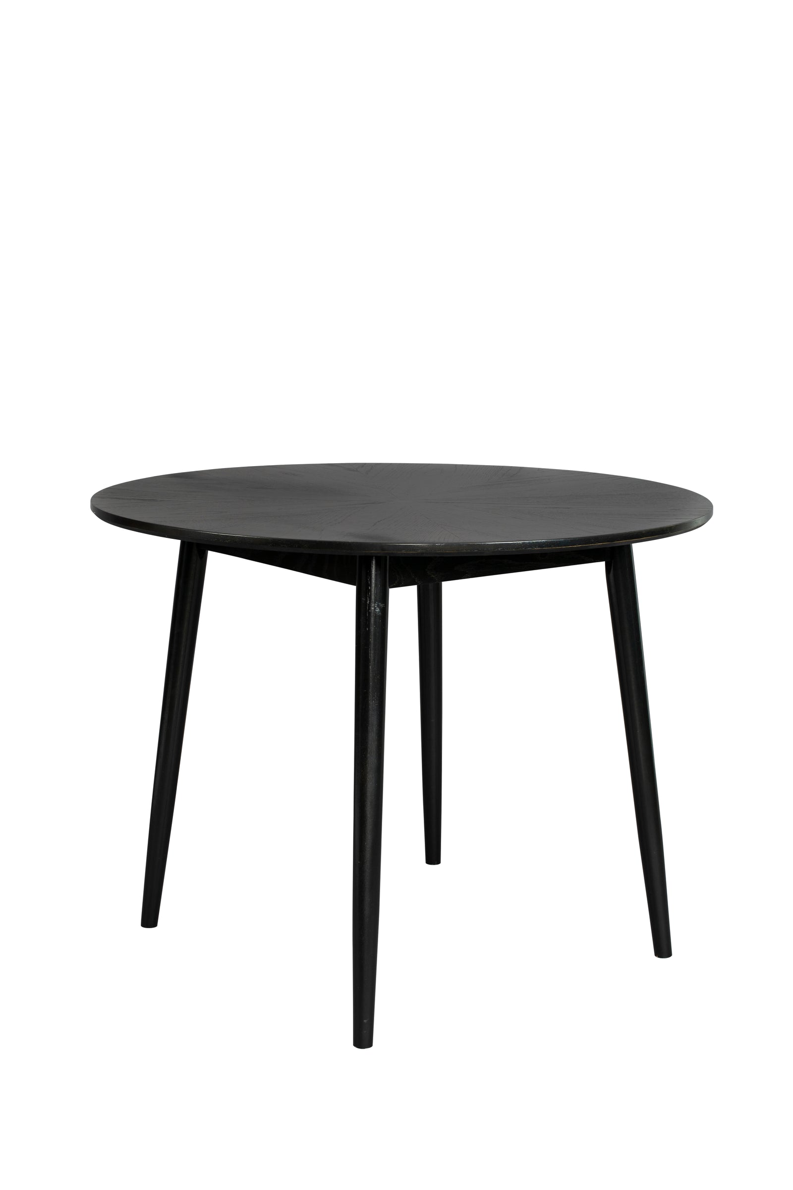 Produktbillede af WHITE LABEL LIVING Fabio spisebord rund sort egefinér og egetræ Ø120 i premium kvalitet