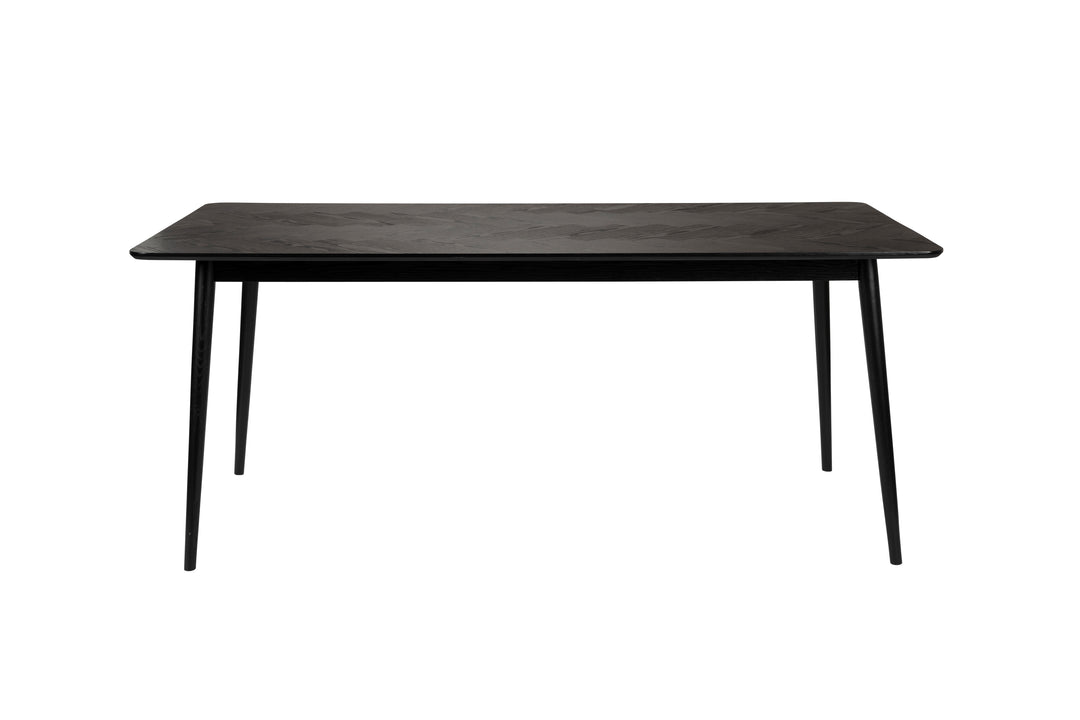 WHITE LABEL LIVING Fabio spisebord rektangulær sort egefinér og egetræ 160X80