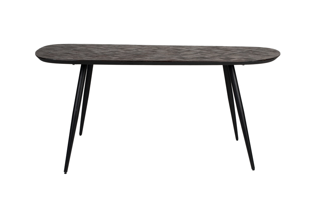 WHITE LABEL LIVING Webster spisebord rektangulært brun genbrugsteak og jern 180x90