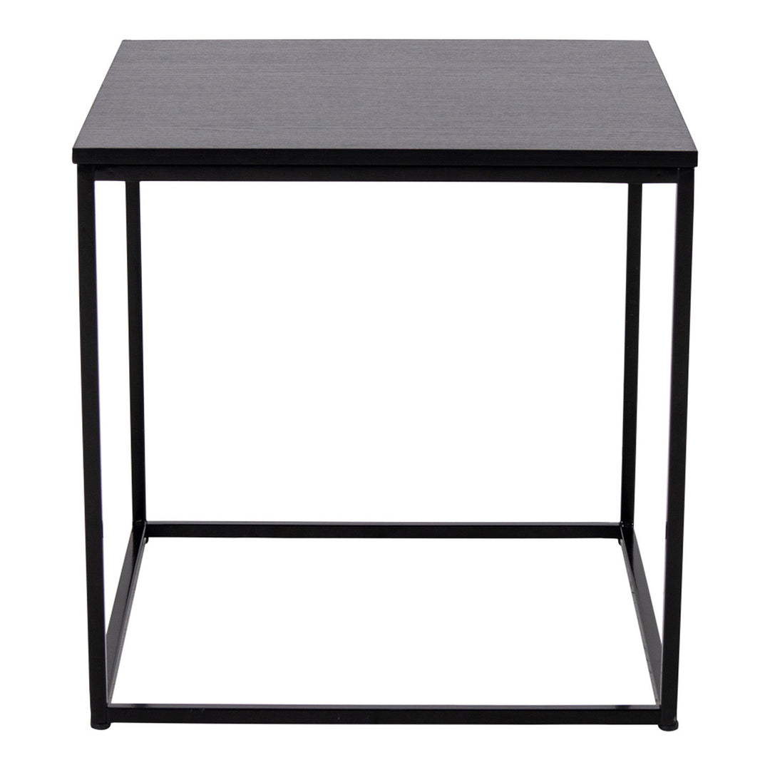 HOUSE NORDIC kvadratisk Vita hjørnebord sort melamin og stål 45x45