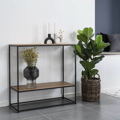 Zeta konsolbord i sort metal og egetræslook til billige priser! Udsalg og tilbud online nu. Hurtig levering, 1-2 hverdage. Spar op til 66%.