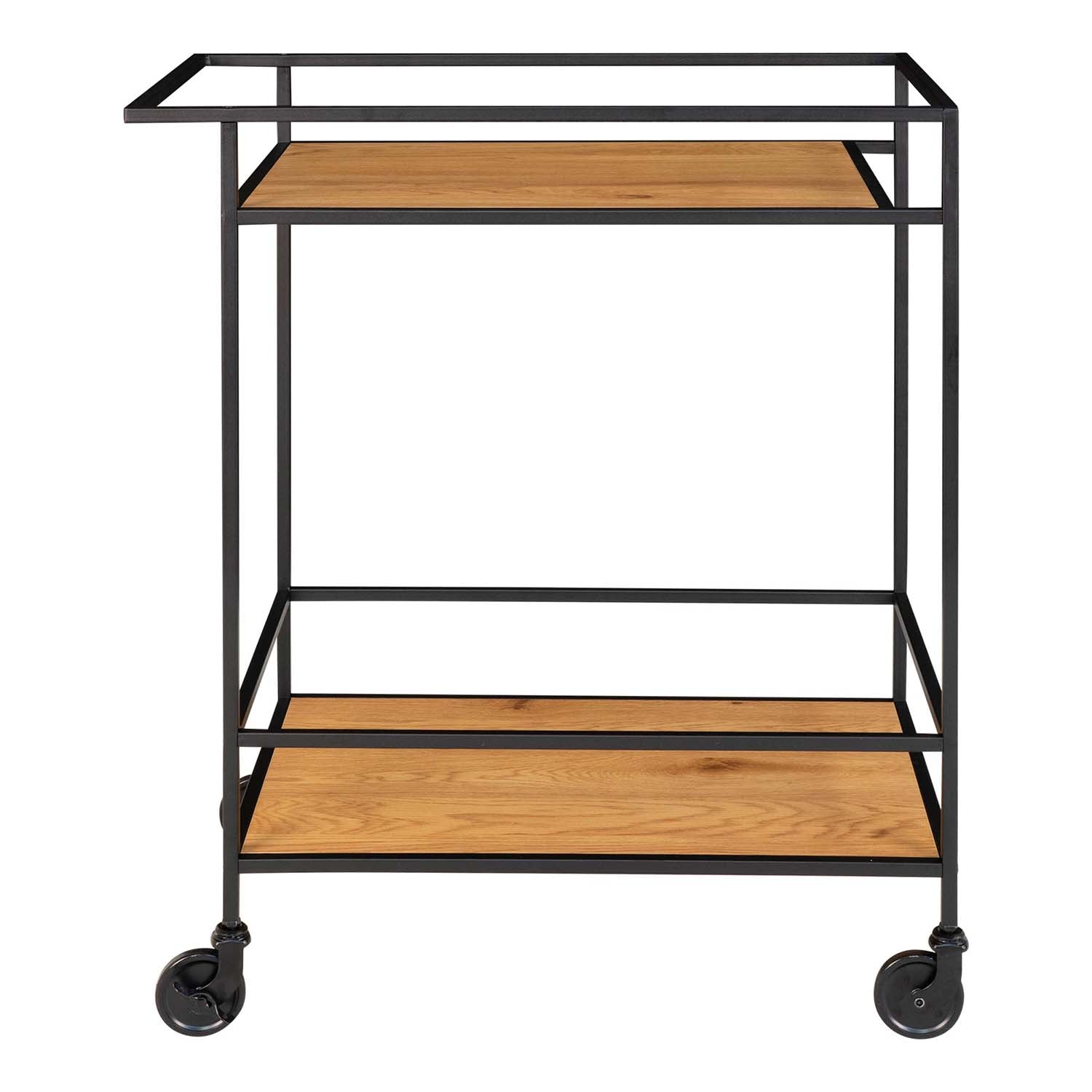 Produktbillede af HOUSE NORDIC Vita barvogn m. hylde natur melamin og sort stål 68x40 i premium kvalitet