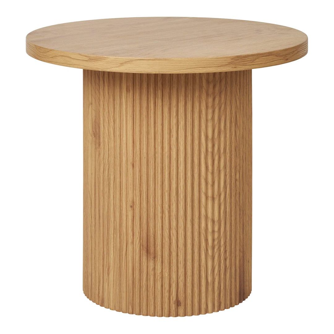 HOUSE NORDIC Boavista hjørnebord rund natur decorpapir og natur træ Ø48