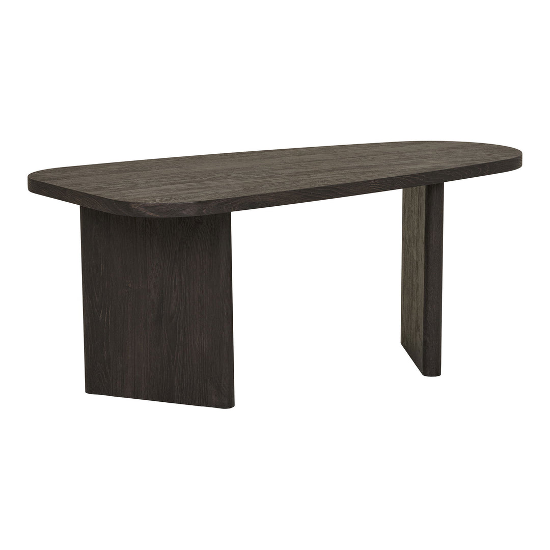 HOUSE NORDIC Melo sofabord trekantet mørkebrun decorpapir og MDF 50x100