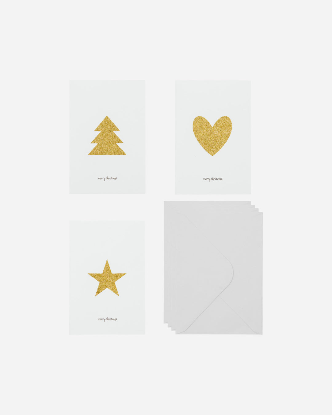 Produktbillede af House Doctor Lykønskningskort 6 stk Glitr med kuvert Hvid/Gylden i premium kvalitet