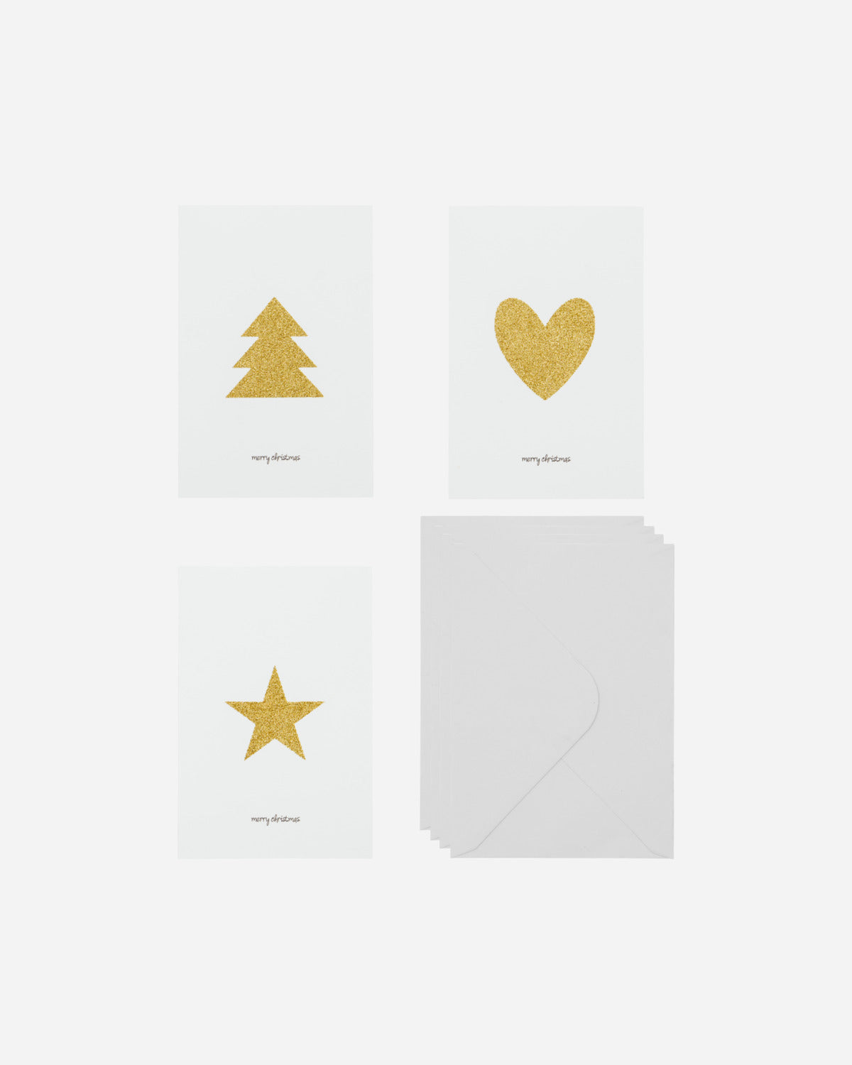 Produktbillede af House Doctor Lykønskningskort 6 stk Glitr med kuvert Hvid/Gylden i premium kvalitet