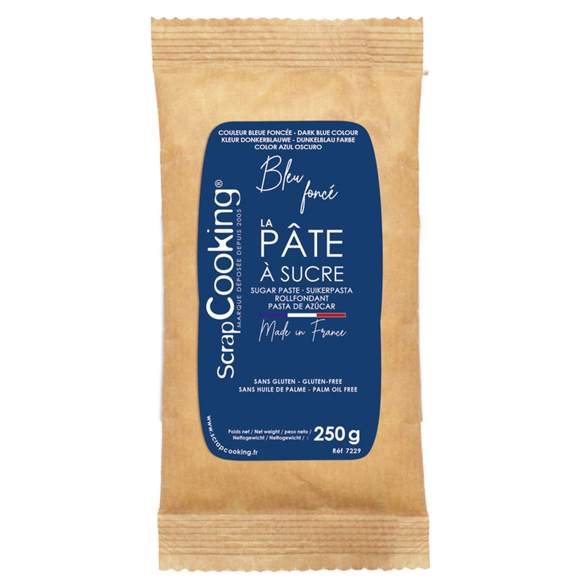 Pakke med ScrapCooking mørkeblå sukkerpasta, 250 g, til kagedekoration