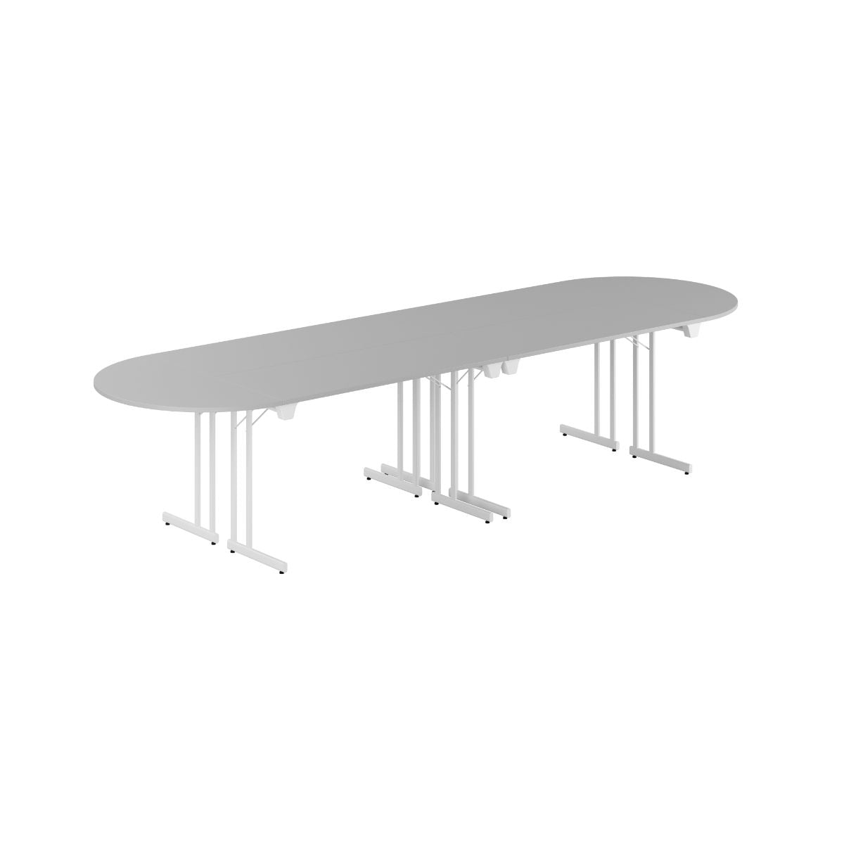 Produktbillede af Konferencebord 340x100cm Sammenklappeligt bord Grå-hvid på tilbud
