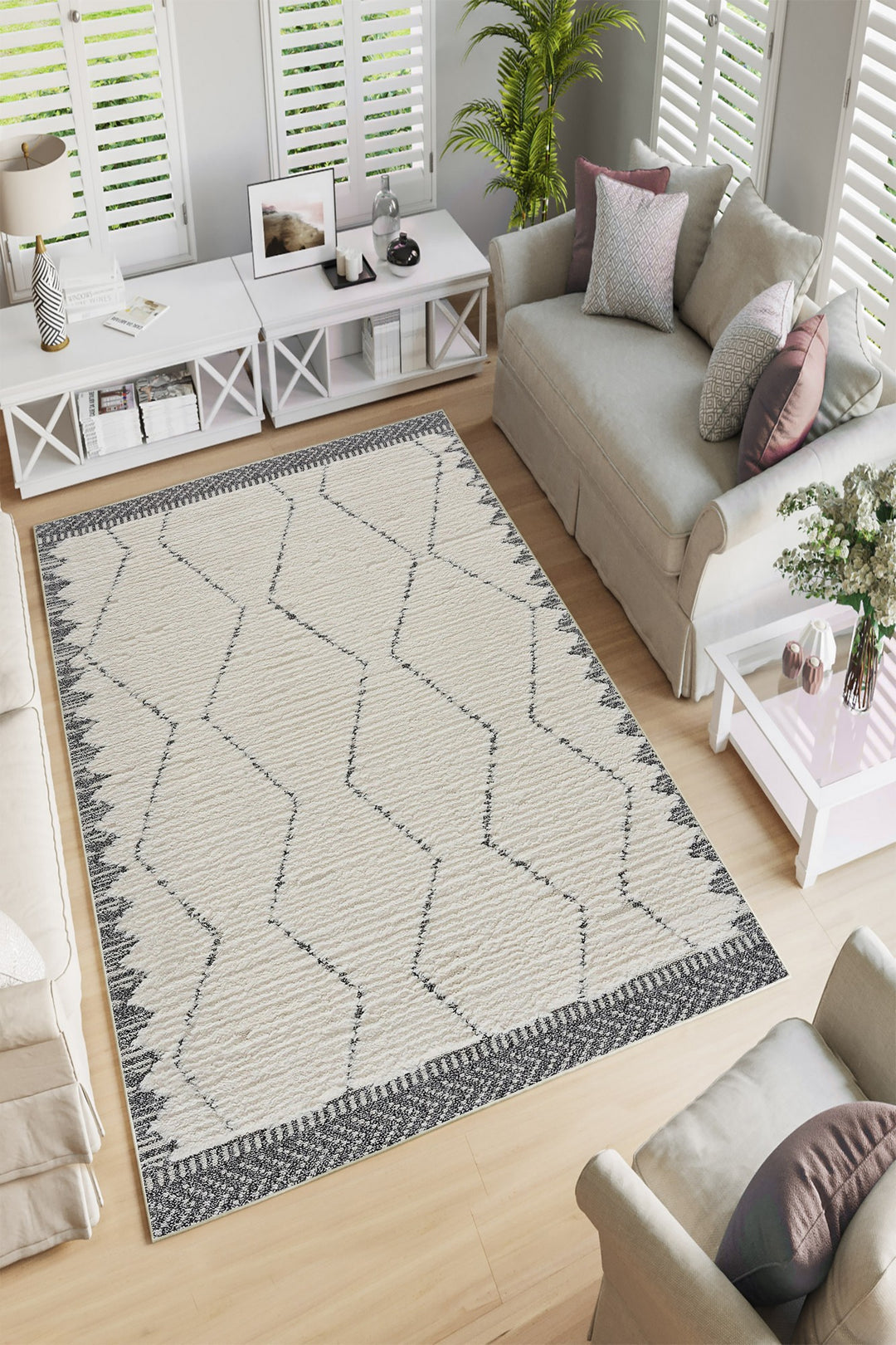 TEPPI W1073 gulvtæppe rektangulær multifarvet polyester 180x280