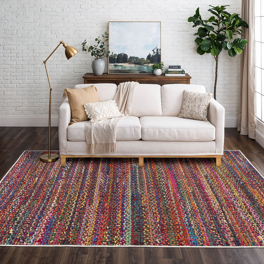 TEPPI W1077 gulvtæppe rektangulær multifarvet polyester 180x280