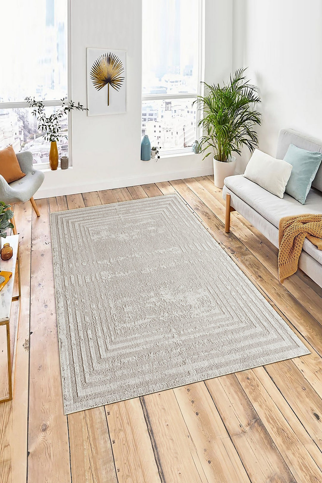 TEPPI W1196 gulvtæppe rektangulær multifarvet polyester 120x180