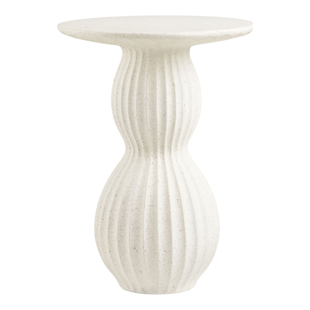 HOUSE NORDIC  Newtown sidebord rund hvid fiberclay Ø40