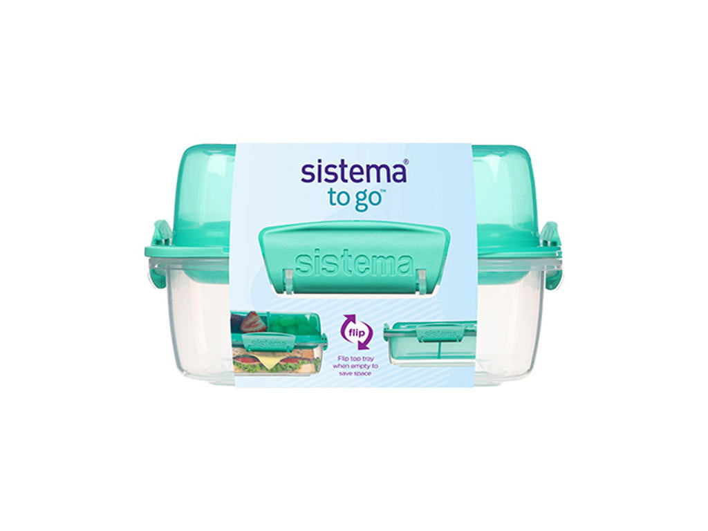 Produktbillede af Sistema Lunch Stack Square 1,24l Mint i premium kvalitet