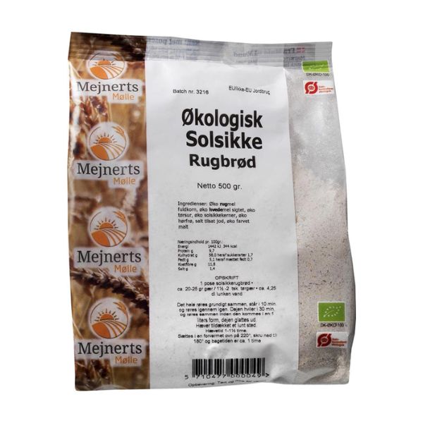 Produktbillede af Melmix Solroskernbrød Øko Mejnerts Mølle 500g på tilbud i premium kvalitet
