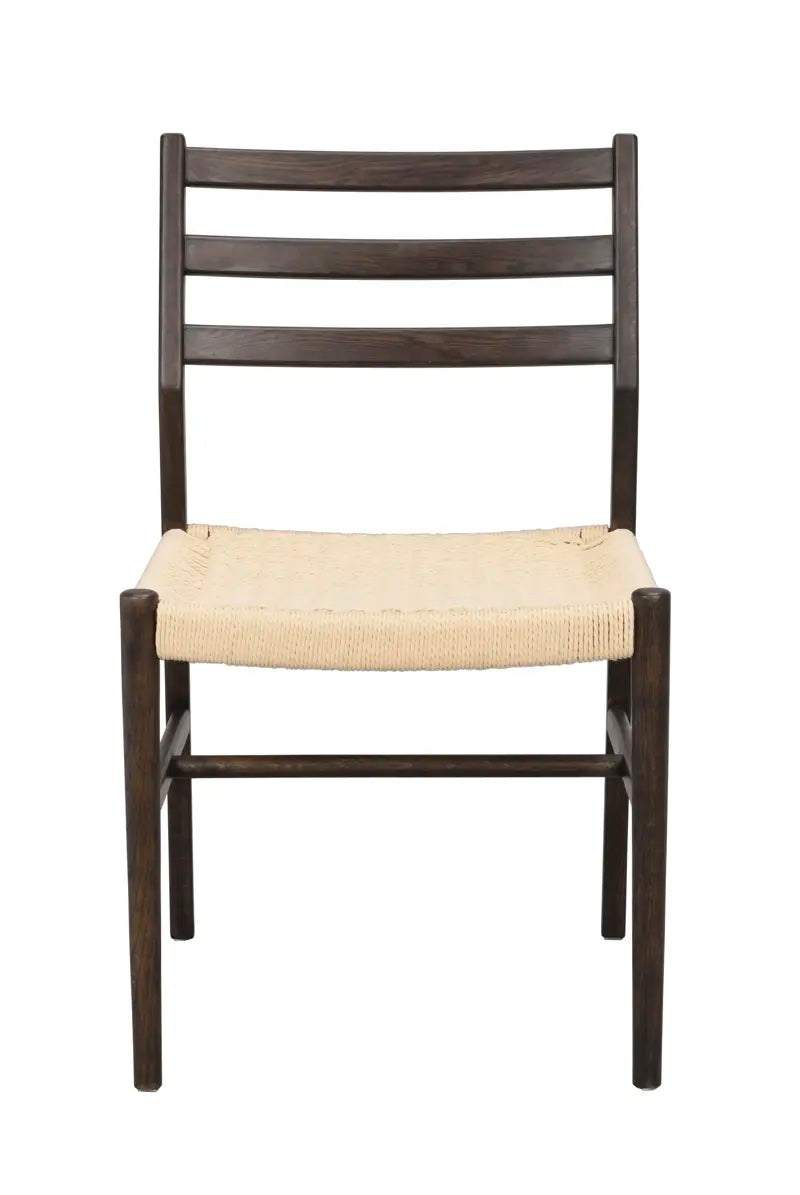 ROWICO Harlan spisebordsstol lys beige papirsnor og brun eg